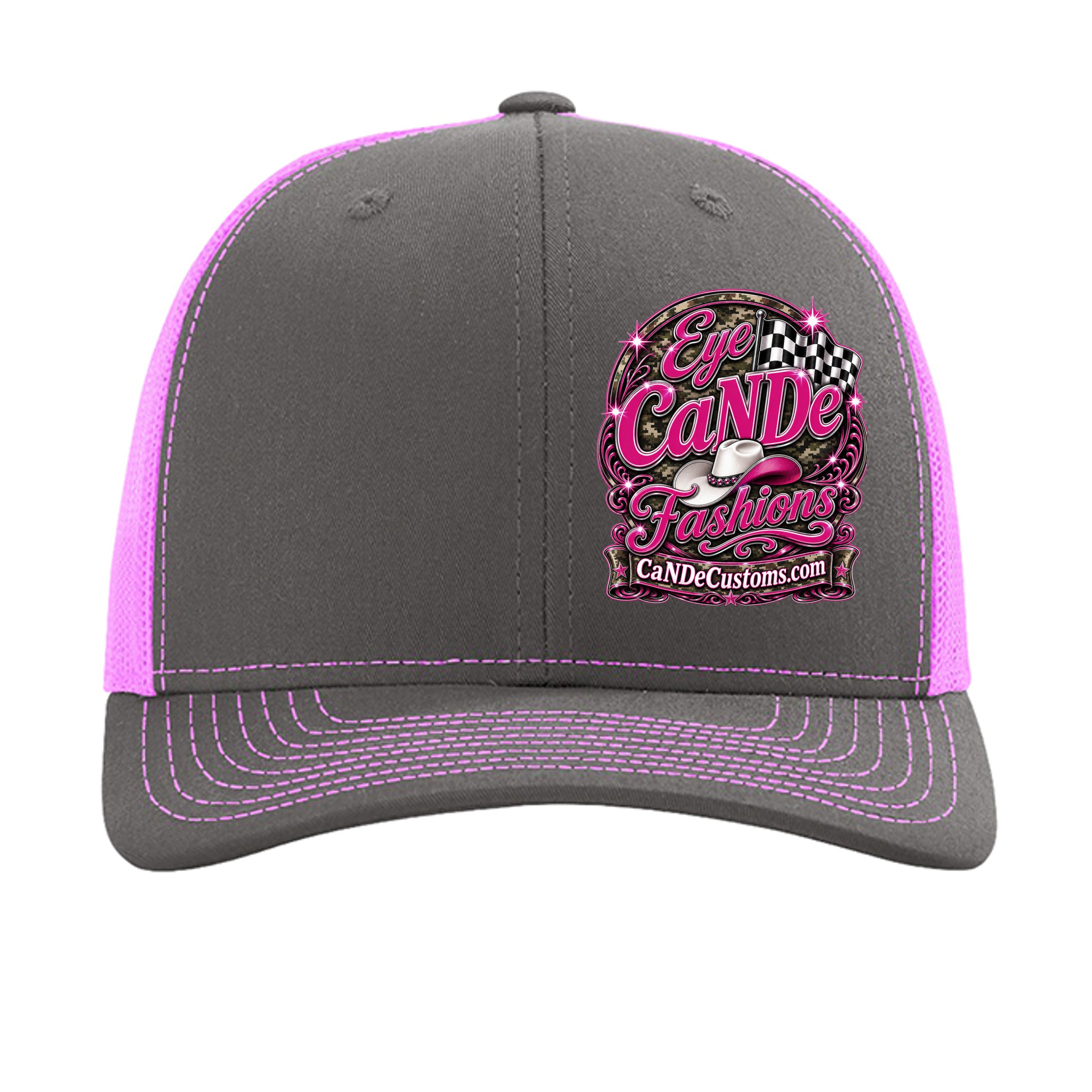 Charcoal/ Neon Pink - 112 - FRONT